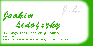joakim ledofszky business card